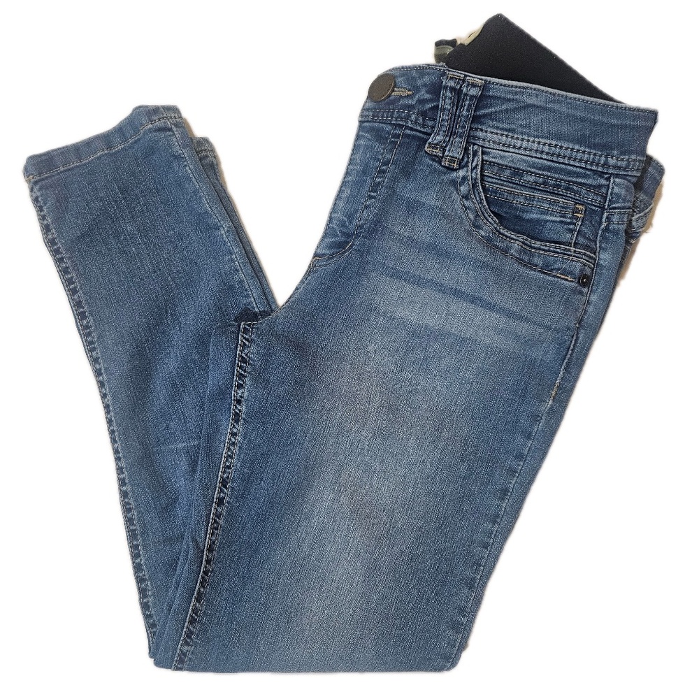 Democracy Jeans Womens 8 Blue Skinny Ab Technology Medium Wash Stretch Denim
